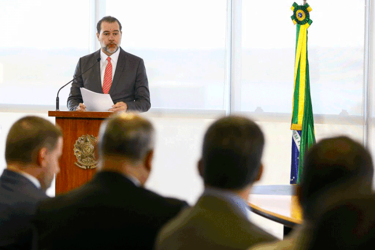 Toffoli: presidente do Supremo falou sobre o papel do STF no país (Marcelo Camargo/Agência O Globo)