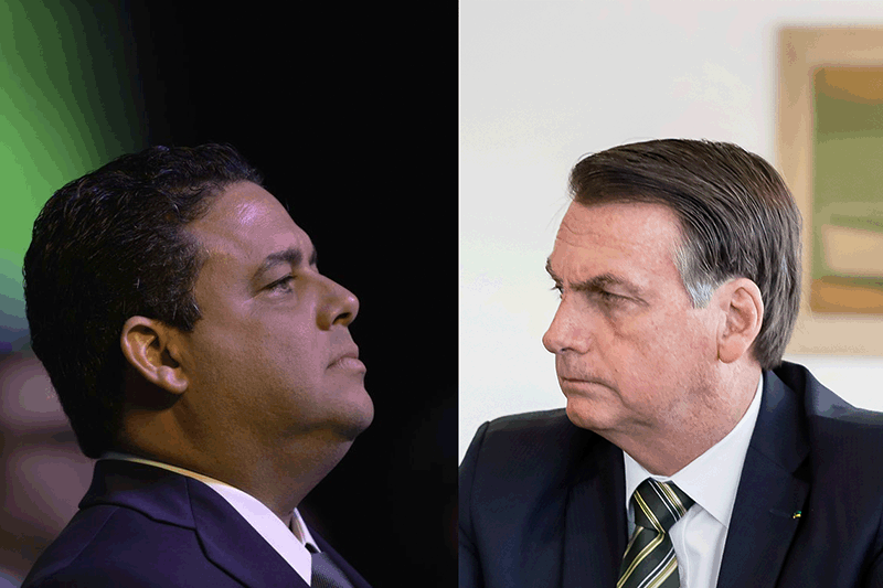 Felipe Santa Cruz e Jair Bolsonaro: Bolsonaro apresentou em junho uma versão sobre a morte do pai do presidente da OAB que não tem respaldo em informações oficiais (Montagem/Exame)
