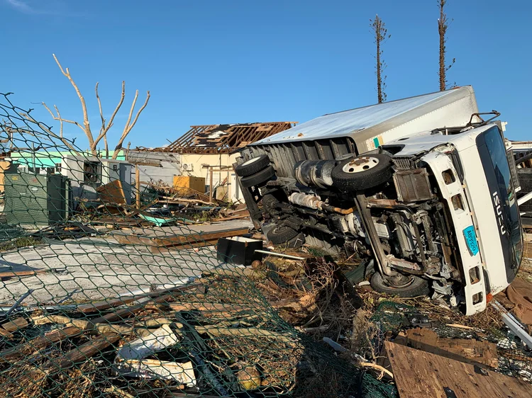 Dorian: furacão atingiu a costa das ilhas das Bahamas com rajadas de vento que atingiram os 295 quilômetros por hora (International Federation of Red Cross and Red Crescent Societies/Reuters)
