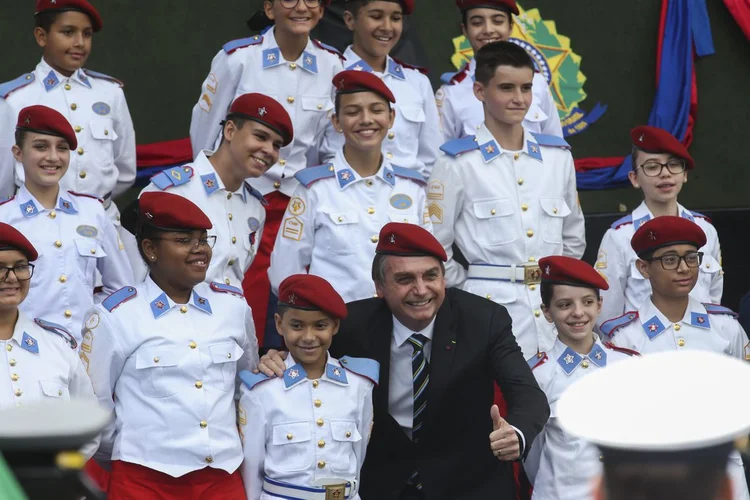 Bolsonaro: governo anunciou plano de instalar 108 escolas cívico-militares no país (Antonio Cruz/Agência Brasil)