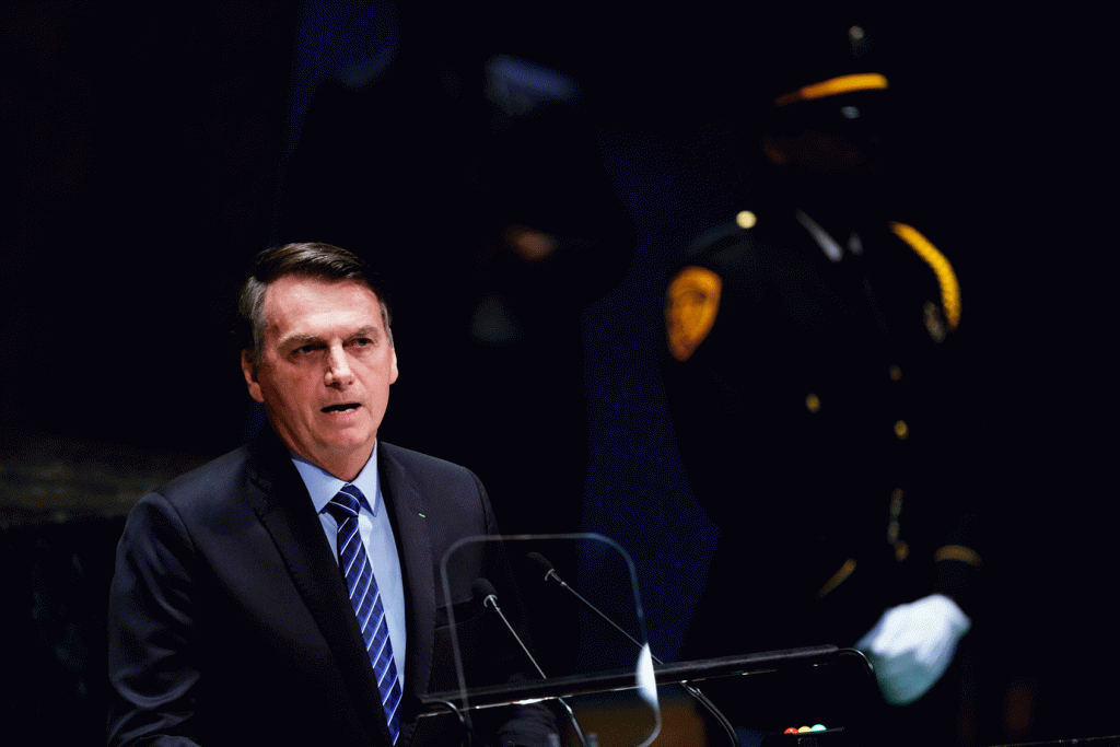 Bolsonaro na ONU: presidente afirmou que é uma “falácia” dizer que Amazônia é o pulmão do mundo (Carlo Allegri/Reuters)