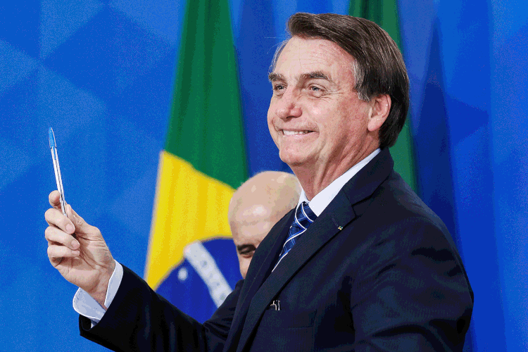 Jair Bolsonaro: "quero agradecer meu amigo Macron" (Carolina Antunes/PR/Flickr)