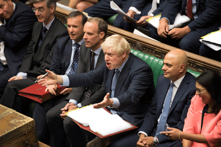 Johnson: primeiro-ministro britânico foi derrotado novamente (UK Parliament/Jessica Taylor/Reuters)