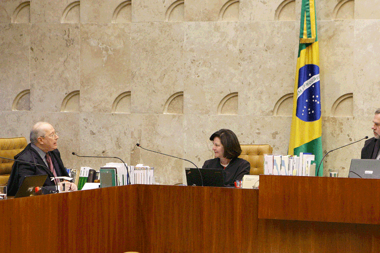 Celso de Mello e Raquel Dodge: ministro deu declaração em última sessão no STF de Dodge como PGR (Nelson Jr./SCO/STF/Divulgação)