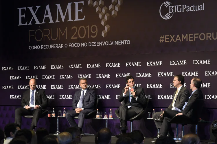 EXAME Fórum: Encontro com governadores: Como recuperar os estados? Witzel (Rio), Rui Costa (Bahia), Helder Barbalho (Pará), Camilo Santana (Ceará)  (Germano Lüders/Exame)