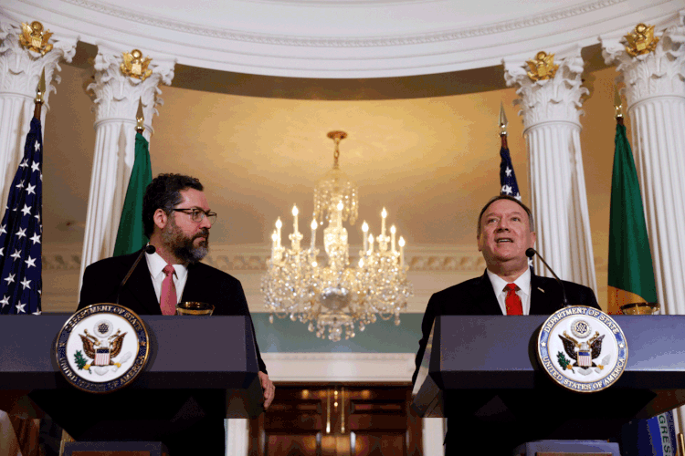 EUA-Brasil: Pompeo destacou a aliança entre os governos de Donald Trump e Jair Bolsonaro (Yuri Gripas/Reuters)