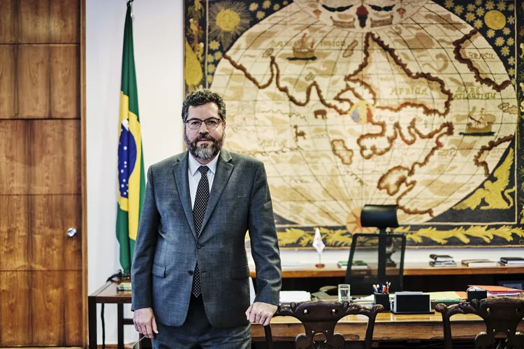 Ernesto Araújo: "Talvez tenhamos que pensar em sair", disse o ministro sobre o Mercosul (Gustavo Minas/Bloomberg)