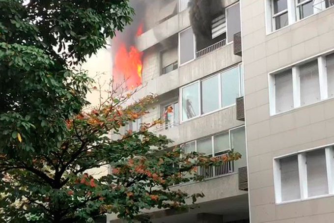 Incêndio atinge prédio residencial em Ipanema, no Rio de Janeiro