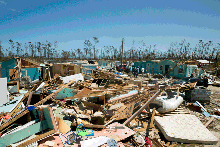 Bahamas: o furacão Dorian deixou ao menos 50 mortos e 2,5 mil desaparecidos (Jose Jimenez/Getty Images)