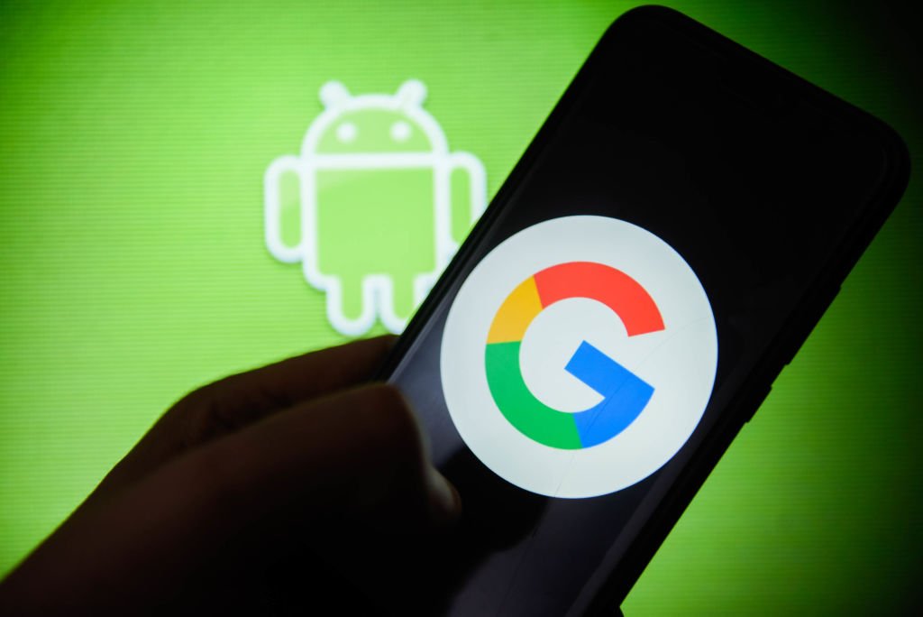 KRAKOW, POLAND - 2019/01/14:  In this photo illustration, the Google logo is seen displayed on an Android mobile phone. (Photo Illustration by Omar Marques/SOPA Images/LightRocket via Getty Images) (SOPA Images/Getty Images)
