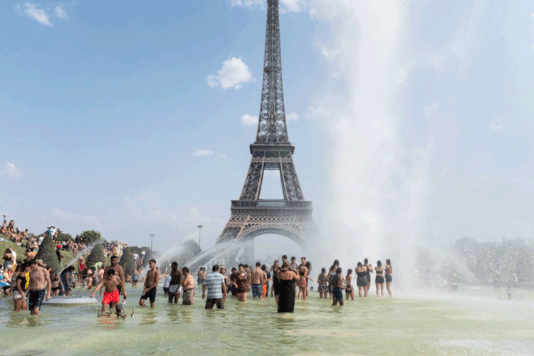 Calor: onde de calor na França durante o último verão, no hemisfério norte, bateu recorde (NurPhoto/Getty Images)