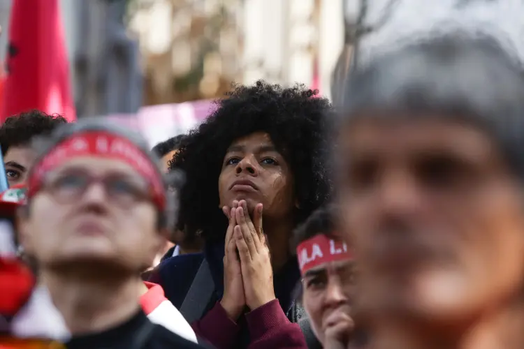 Protesto durante o 7 de setembro, feriado do dia da Independência do Brasil (Fabio Vieira/Getty Images)