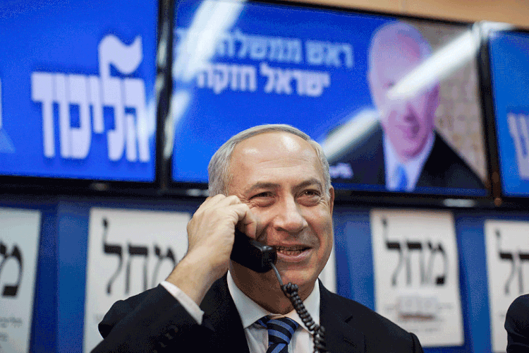 Benjamin Netanyahu: Likud, partido liderado por Netanyahu, afirmou que a postagem não foi aprovada pelo primeiro-ministro, que discorda da mensagem (Uriel Sinai/Getty Images)