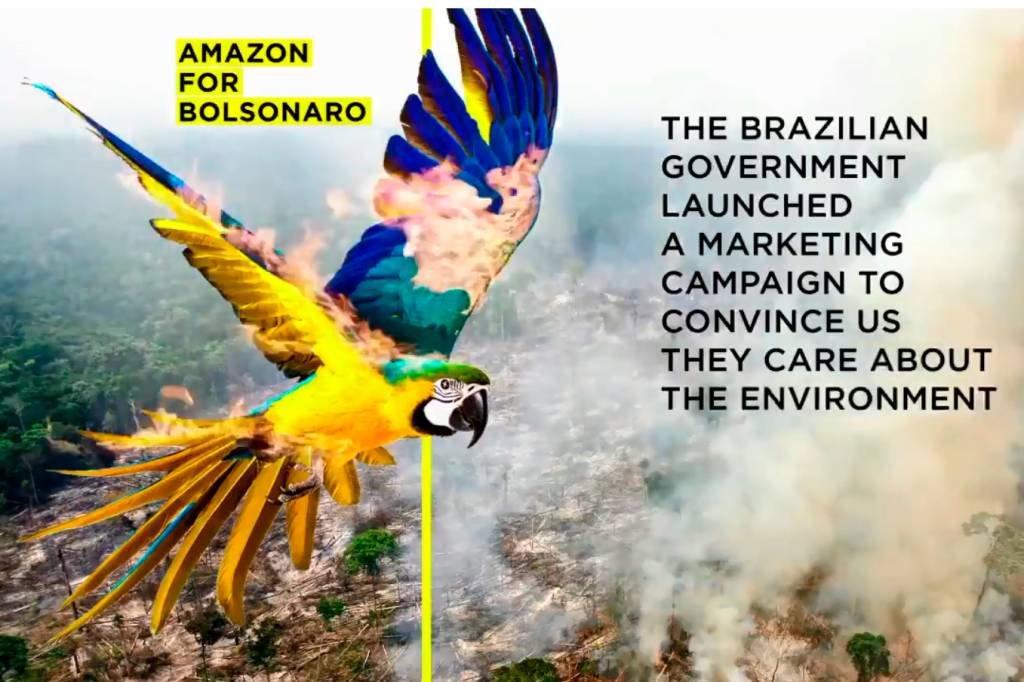 Amazônia queima em vídeo-paródia do Greenpeace veiculado em NY