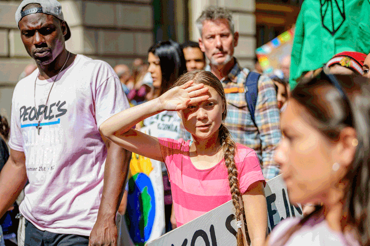 Greta Thunberg na ONU: momentos depois de sua poderosa fala, jovem anuncia denúncia contra Alemanha, França, Brasil, Argentina e Turquia por violações de direitos humanos (Roy Rochlin / Colaborador/Getty Images)