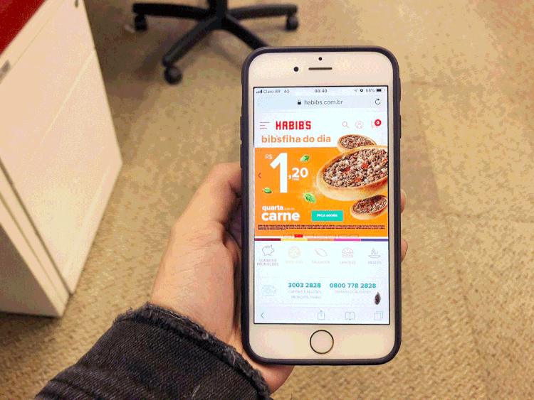 Habibs: do total das vendas do Habib’s, 46% têm consumo concentrado fora da loja, vindo do delivery e também do pick-up (Tamires Vitorio/Exame)