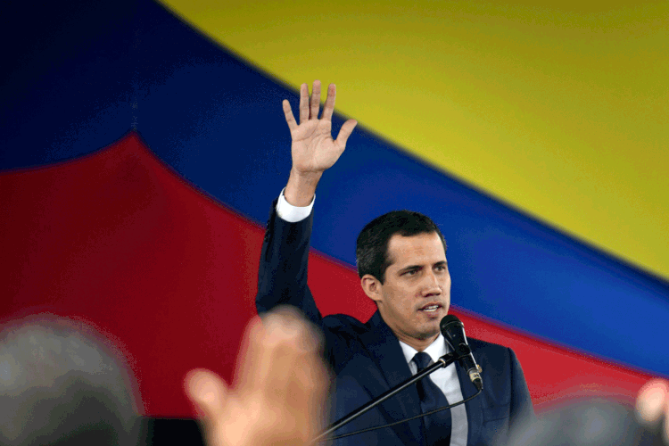 Juan Guaidó: anúncio foi feito um dia depois de Guaidó, reconhecido como presidente da Venezuela por mais de 50 países, ter anunciado o fim das negociações com o governo (Carlos Becerra/Reuters)