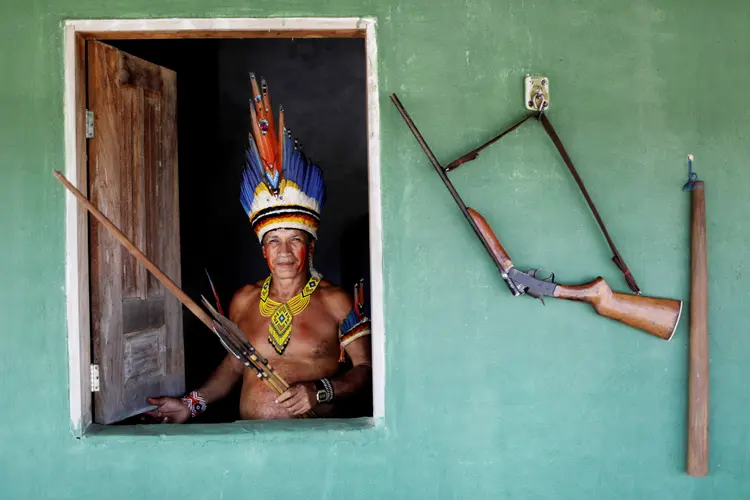 Indígenas: população que vive na Terra Indígena Alto Rio Guamá, no nordeste do Pará (Ricardo Moraes/Reuters)