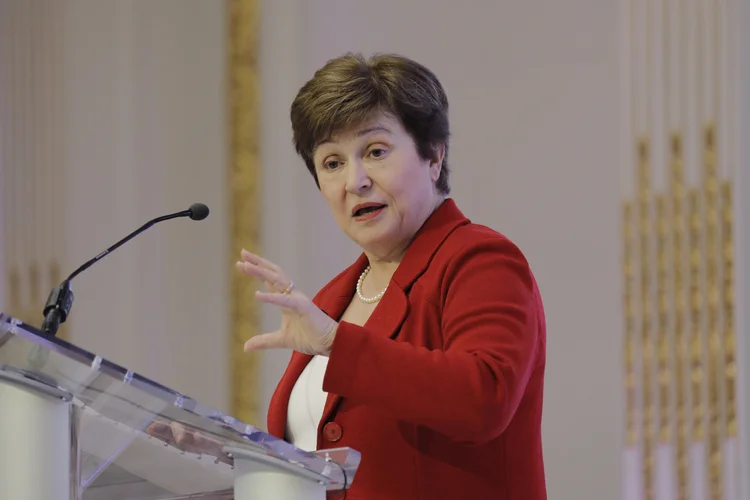 Kristalina Georgieva, nova diretora do FMI, em evento em Nova York em 2018 (Peter Foley/Bloomberg)