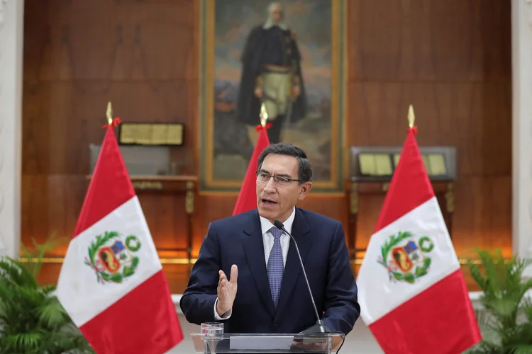 Martín Vizcarra: presidente peruano fechou o Congresso no país e convoca eleições (Presidência peruana/Divulgação/Reuters)