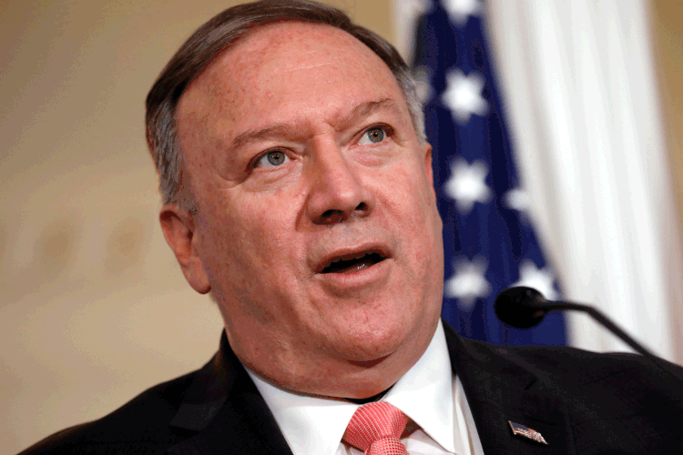 Mike Pompeo: secretário de Estado americano anunciou pedido de ativam do tratado (Yuri Gripas/Reuters)