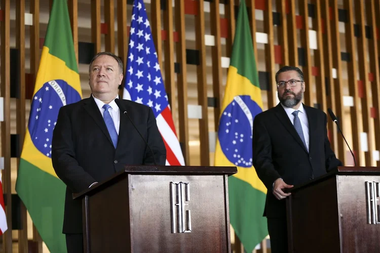 ARAÚJO E POMPEO: ponto alto da visita do ministro brasileiro aos EUA será encontro com secretário de Estado americano (Marcelo Camargo/Agência Brasil)