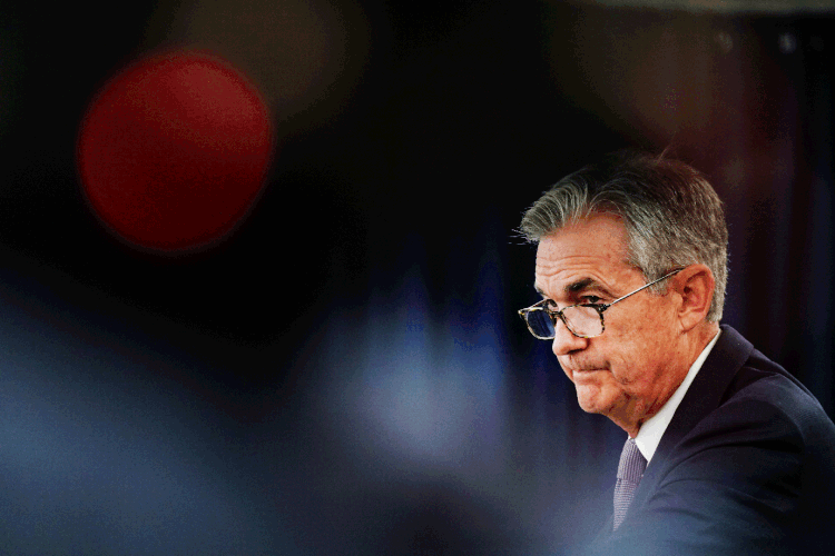 Powell: Fed anunciou um novo corte de 0,25 ponto percentual na taxa referencial de juros (Sarah Silbiger/Getty Images)