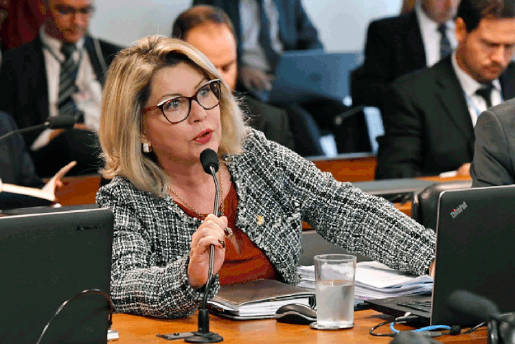 Senadora Juíza Selma: a parlamentar ficou conhecida como "Moro de saia" (Geraldo Magela/Agência Senado)