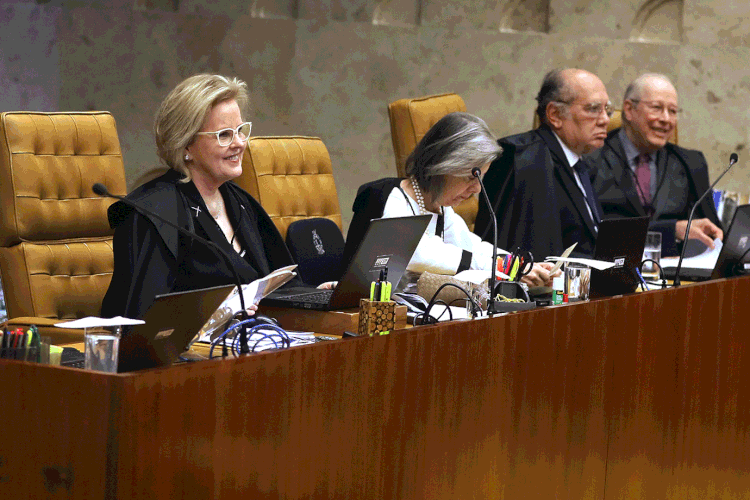 STF: votaram a favor da tese os ministros Alexandre de Moraes, Rosa Weber, Cármen Lúcia, Ricardo Lewandowski, Gilmar Mendes e Celso de Mello (Nelson Jr./STF/Divulgação)