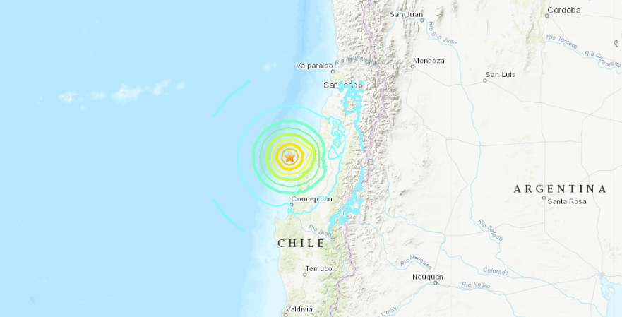 Terremoto de magnitude 7,2 atinge costa do Chile