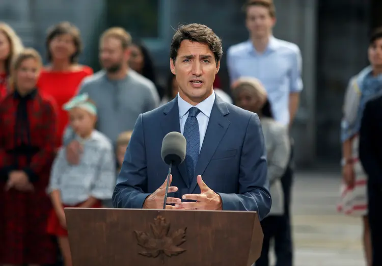 Justin Trudeau: primeiro-ministro do Canadá dissolveu o Parlamento e convocou eleições gerais para o próximo 21 de outubro (Patrick Doyle/Reuters)