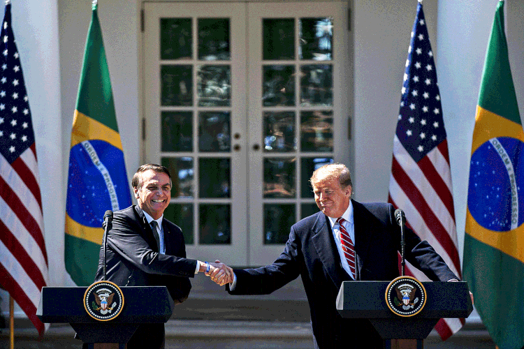 Bolsonaro e Trump (Andrew Harrer/Bloomberg)