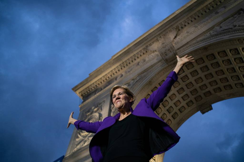 ELIZABETH WARREN: será que a candidata democrata conseguirá bancar os planos que propõe?  / Todd Heisler/The New York Times