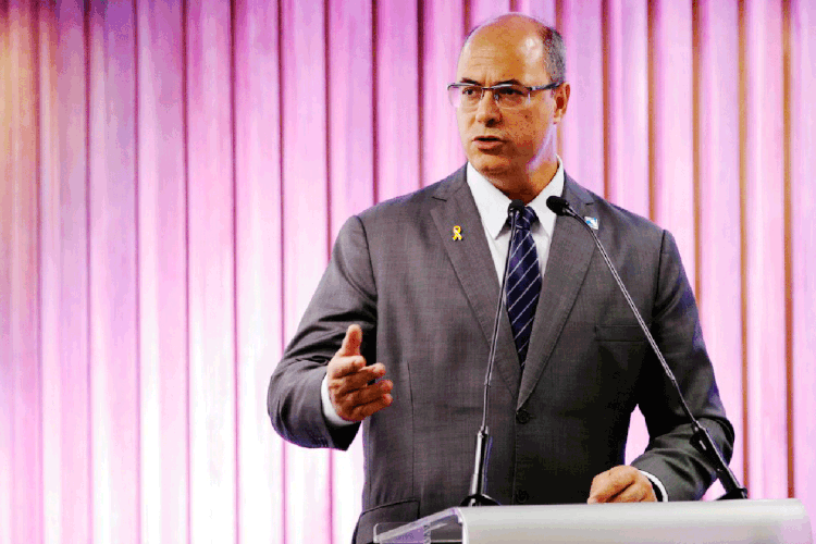 Wilson Witzel: O anúncio foi feito pelo secretário de Polícia Militar, coronel Rogério Figueiredo, que representou o governador (Fernando Frazão/Agência Brasil)