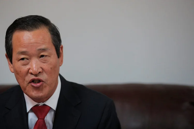 O embaixador da Coreia do Norte na ONU, Kim Song, destacou que a apresentação deste assunto no Conselho levará seu país ao "desejo de defender nossa soberania". (Brendan McDermid/Reuters)