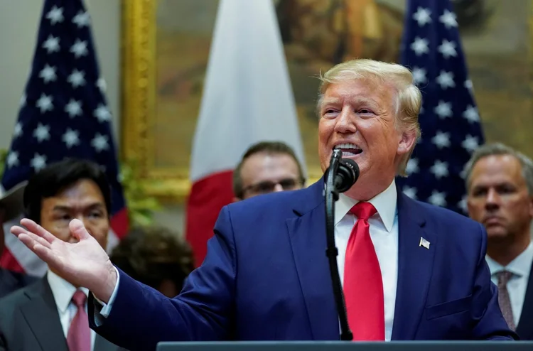 Trump: O presidente americano vem dizendo que os chineses concordaram em comprar até US$ 50 bilhões em soja, carne de porco e outros produtos agrícolas americanos (Kevin Lamarque/Reuters)