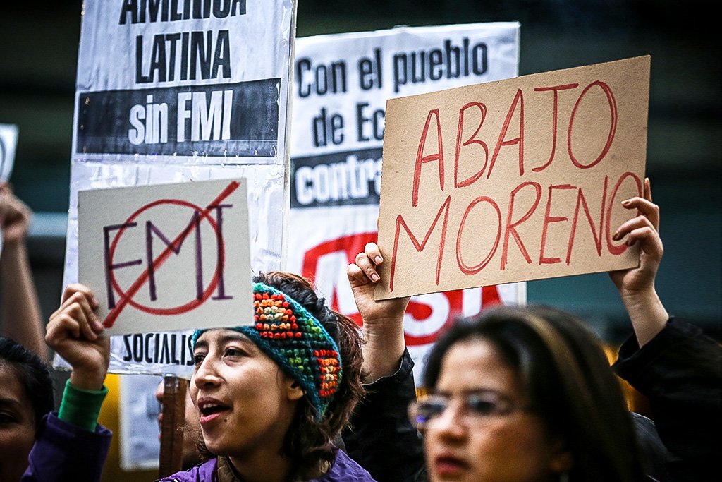 Protestos no Equador em 2019: popularidade do atual governo despencou após acordo com FMI (Reuters/Agustin Marcarian)