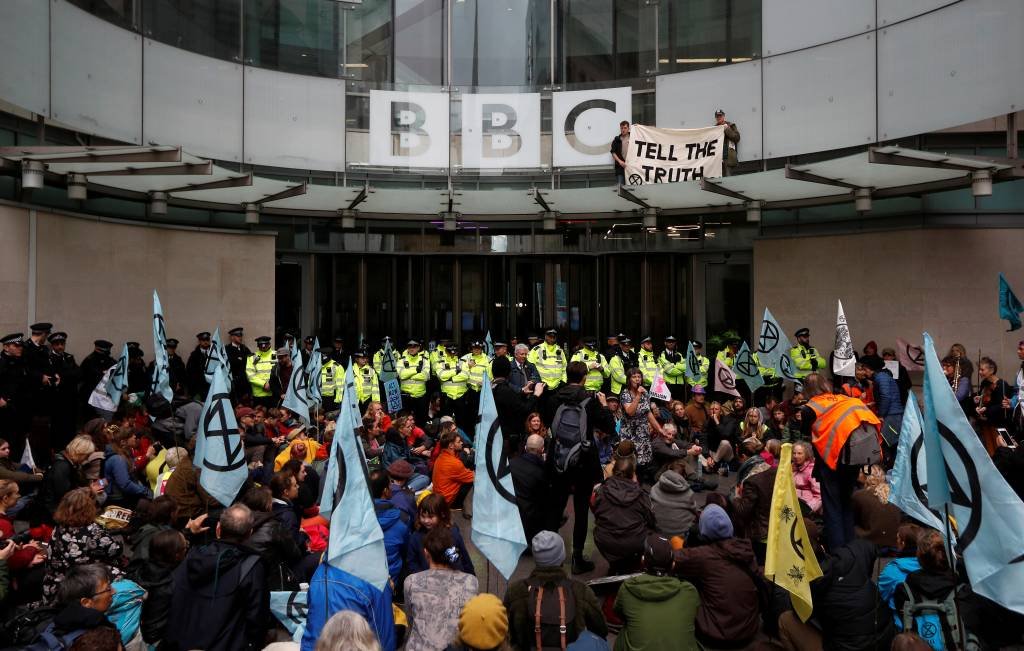 Reino Unido: manifestantes protestam há 11 dias em Londres (Peter Nicholls/Reuters)
