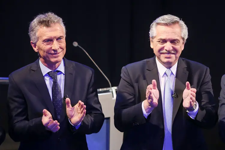 Mauricio Macri e Alberto Fernández: candidatos participam de debate da Universidade de Buenos Aires (Agustin Marcarian/Reuters)