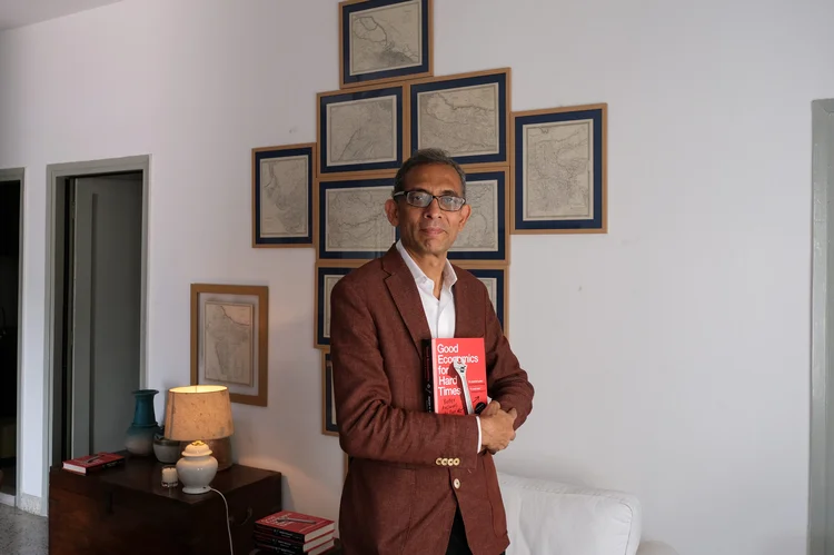 Abhijit Banerjee: vencedor do Prêmio Nobel de Economia de 2019. (T. Narayan/Bloomberg)