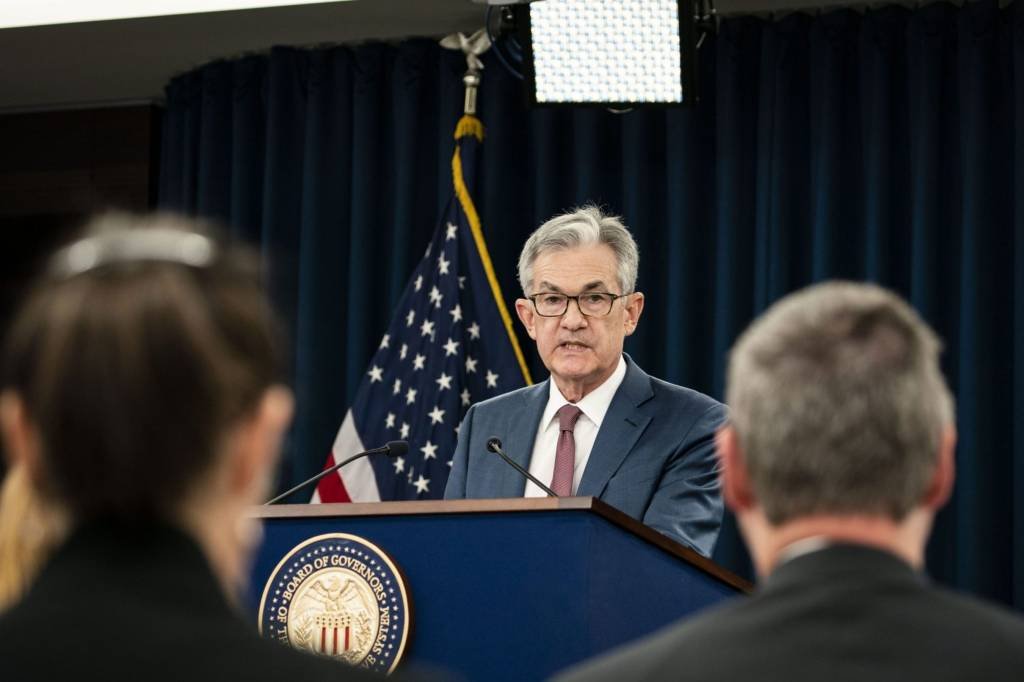 Jerome Powell: presidente do Fed | Foto: Al Drago/Bloomberg (Bloomberg/Al Drago)