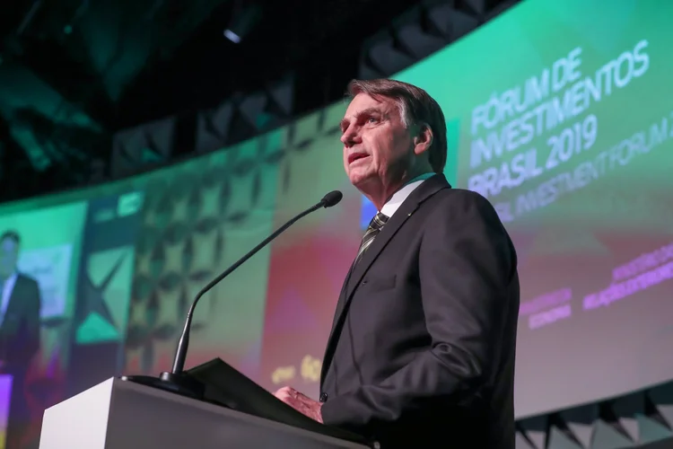 Jair Bolsonaro: presidente participou de evento na manhã desta quinta-feira (Marcos Corrêa/PR/Reprodução)