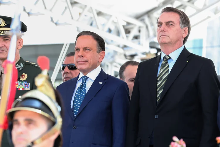 João Doria e Jair Bolsonaro: "Vaia orquestrada, para mim, não tem nenhum valor" (Marcos Corrêa/PR/Reprodução)