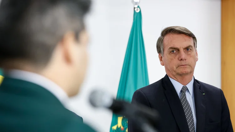 Bolsonaro recebeu no Planalto três ministros do STF: o presidente da corte, Dias Toffoli, acompanhado do ministro Alexandre de Moraes, e, em uma outra audiência, o ministro Gilmar Mendes (Carolina Antunes/PR/Flickr)