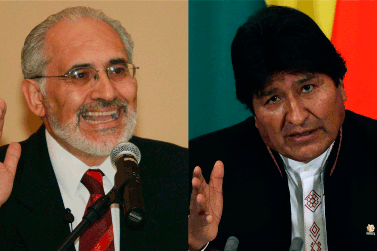 Eleições Bolívia: Carlos Mesa e Evo Morales (Montagem/Exame)