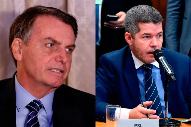 PSL: partido do presidente enfrenta disputa interna que se intensificou na última semana (PR/Agência Câmara/Montagem/Exame)