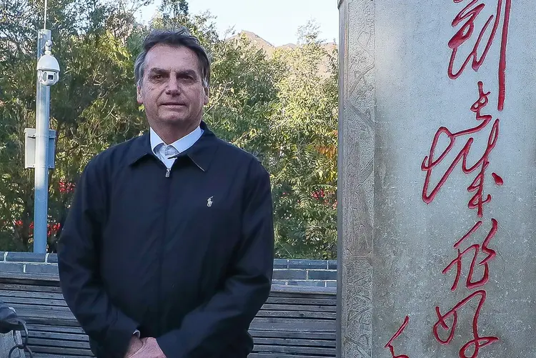Bolsonaro: presidente está na China e visitou a Grande Muralha (Isac Nóbrega/PR/Flickr)