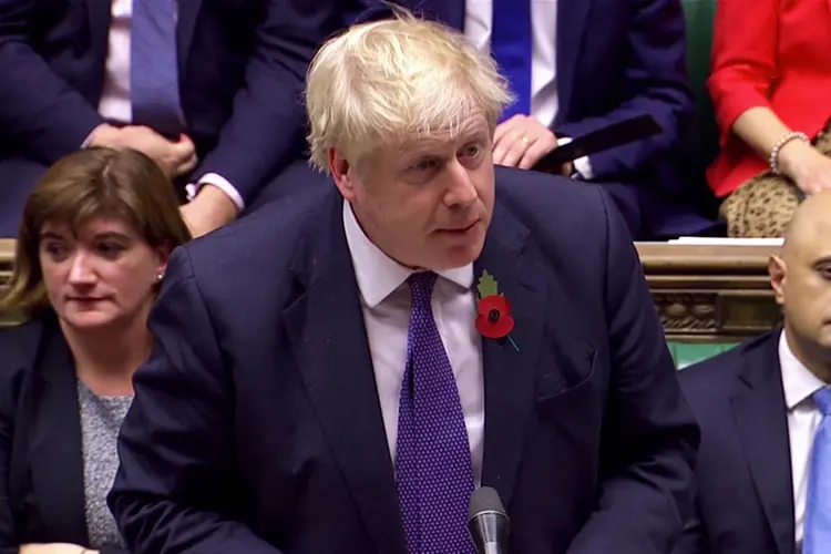 Boris Johnson: premiê britânico não conseguiu apoio do parlamento para antecipar as eleições gerais  (Parliament TV/Reuters)