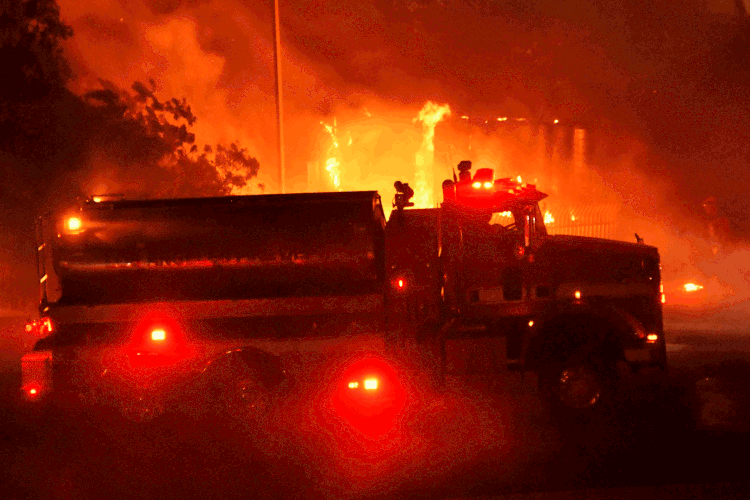 Incêndio na Califórnia: não há relatos de feridos (Gene Blevins/Reuters)