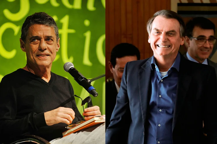 Chico Buarque e Jair Bolsonaro: o multi artista brasileiro é crítico do governo atual (Getty Images/Planalto/Exame)